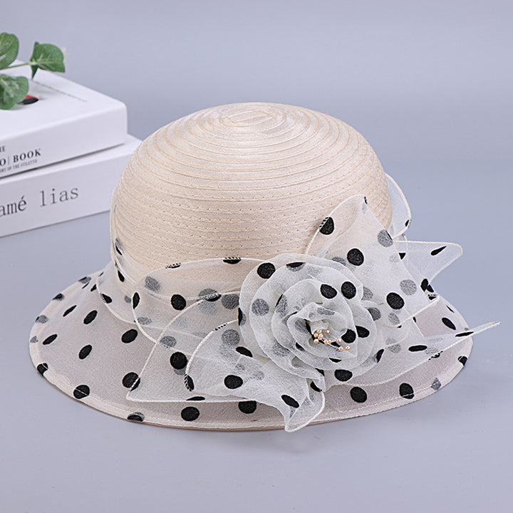 Breathable Fisherman Hat Sunscreen Anti-UV Floral Dot Print Sun Hat Female Headwear Image 10