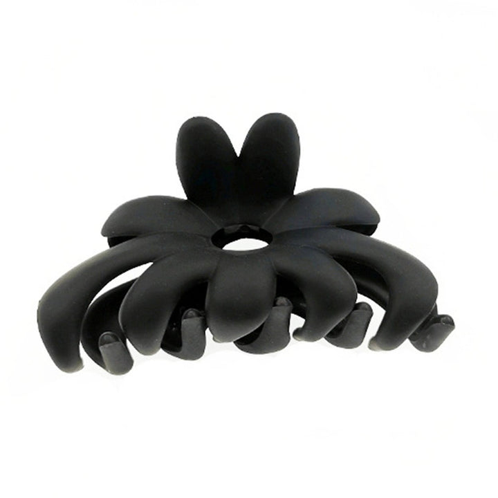 Hollow Non-slip Crossing Teeth Hair Grip Frosted Flower Decor Bath Hair Clip Hair Accessories Image 1