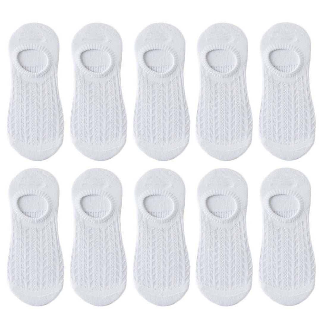 5 Pairs Stretchy Non-Slip Bottoms Women Socks Quick Drying Breathable Hollow Mesh Low Tube Socks Female Accessories Image 3