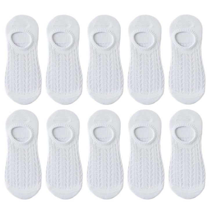 5 Pairs Stretchy Non-Slip Bottoms Women Socks Quick Drying Breathable Hollow Mesh Low Tube Socks Female Accessories Image 3