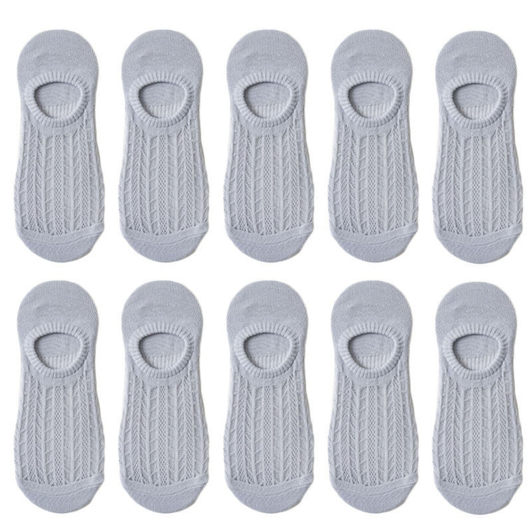 5 Pairs Stretchy Non-Slip Bottoms Women Socks Quick Drying Breathable Hollow Mesh Low Tube Socks Female Accessories Image 4