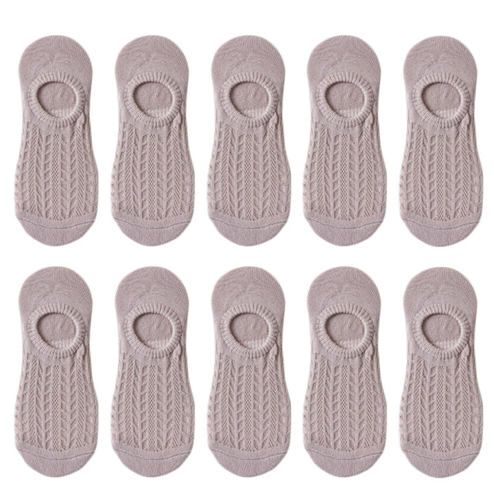 5 Pairs Stretchy Non-Slip Bottoms Women Socks Quick Drying Breathable Hollow Mesh Low Tube Socks Female Accessories Image 1