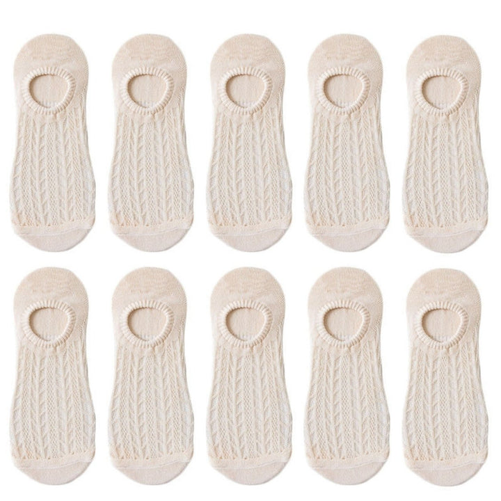 5 Pairs Stretchy Non-Slip Bottoms Women Socks Quick Drying Breathable Hollow Mesh Low Tube Socks Female Accessories Image 1