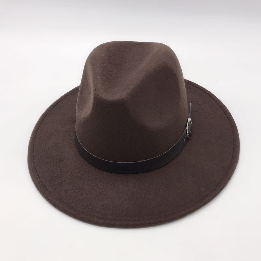 British Style Jazz Cap Breathable Wearproof Pure Color Fedora Hat for Daily Wear Image 6