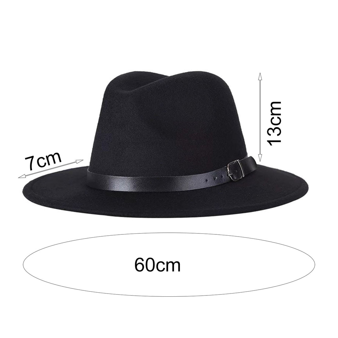 British Style Jazz Cap Breathable Wearproof Pure Color Fedora Hat for Daily Wear Image 8