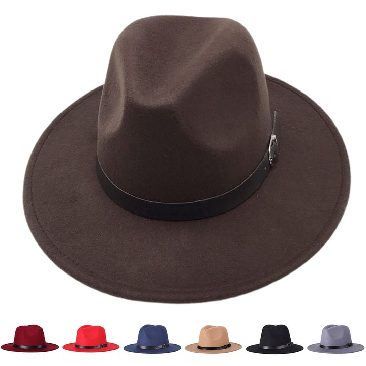 British Style Jazz Cap Breathable Wearproof Pure Color Fedora Hat for Daily Wear Image 12