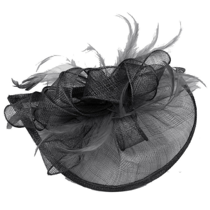 Non-slip Metal Clip Elegant Fascinator Hat Flower Mesh Ribbons Feather Party Headwear Hair Accessories Image 2