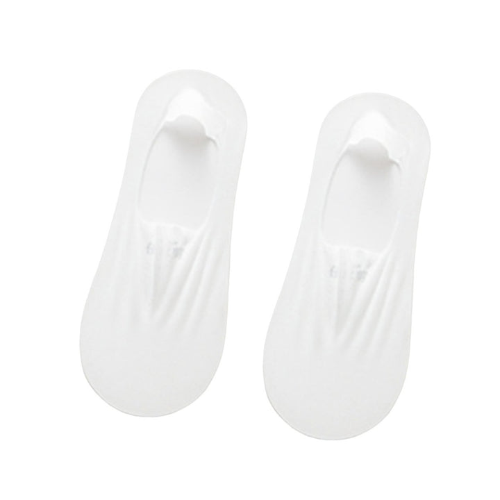 1 Pair Quick Drying High Elasticity Invisible Socks Ice Silk Non-slip Seamless Thin Boat Socks for Daily Wear Image 3