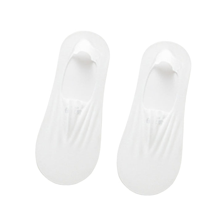 1 Pair Quick Drying High Elasticity Invisible Socks Ice Silk Non-slip Seamless Thin Boat Socks for Daily Wear Image 1