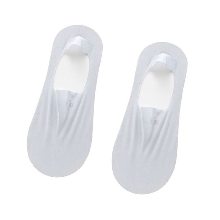 1 Pair Quick Drying High Elasticity Invisible Socks Ice Silk Non-slip Seamless Thin Boat Socks for Daily Wear Image 6