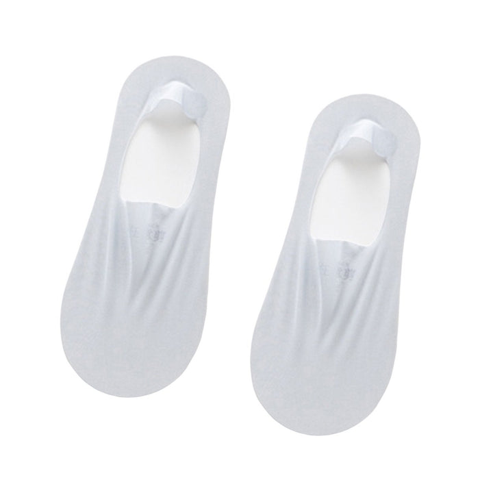 1 Pair Quick Drying High Elasticity Invisible Socks Ice Silk Non-slip Seamless Thin Boat Socks for Daily Wear Image 1
