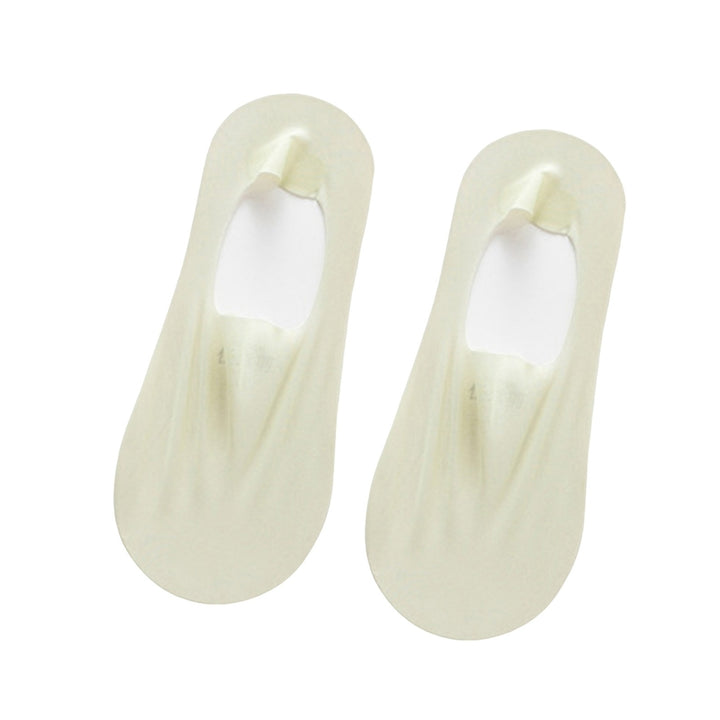 1 Pair Quick Drying High Elasticity Invisible Socks Ice Silk Non-slip Seamless Thin Boat Socks for Daily Wear Image 7