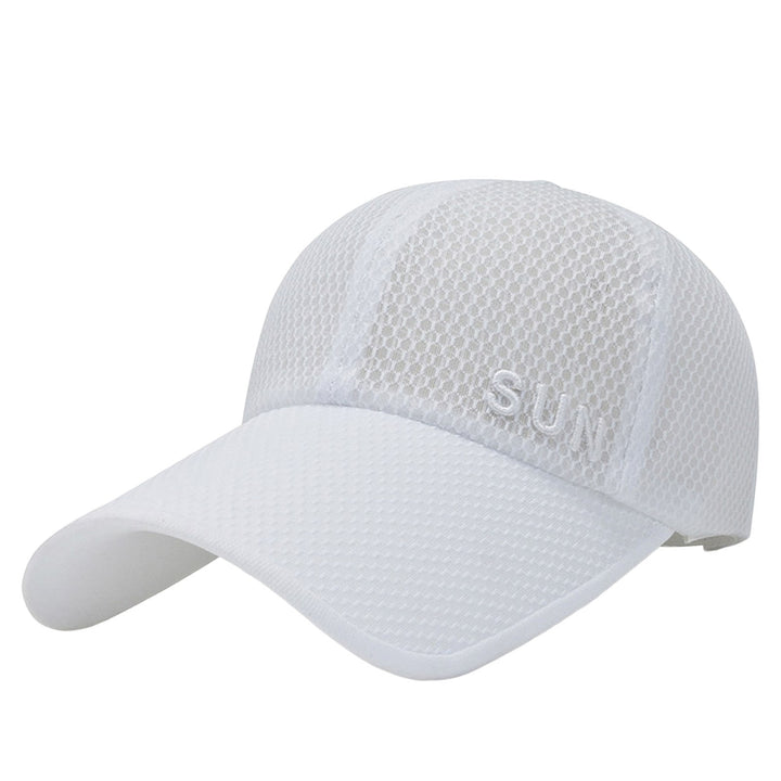 Baseball Cap Buckle Closure Sun Protection Breathable Solid Color Outdoor Hat for Women Image 4