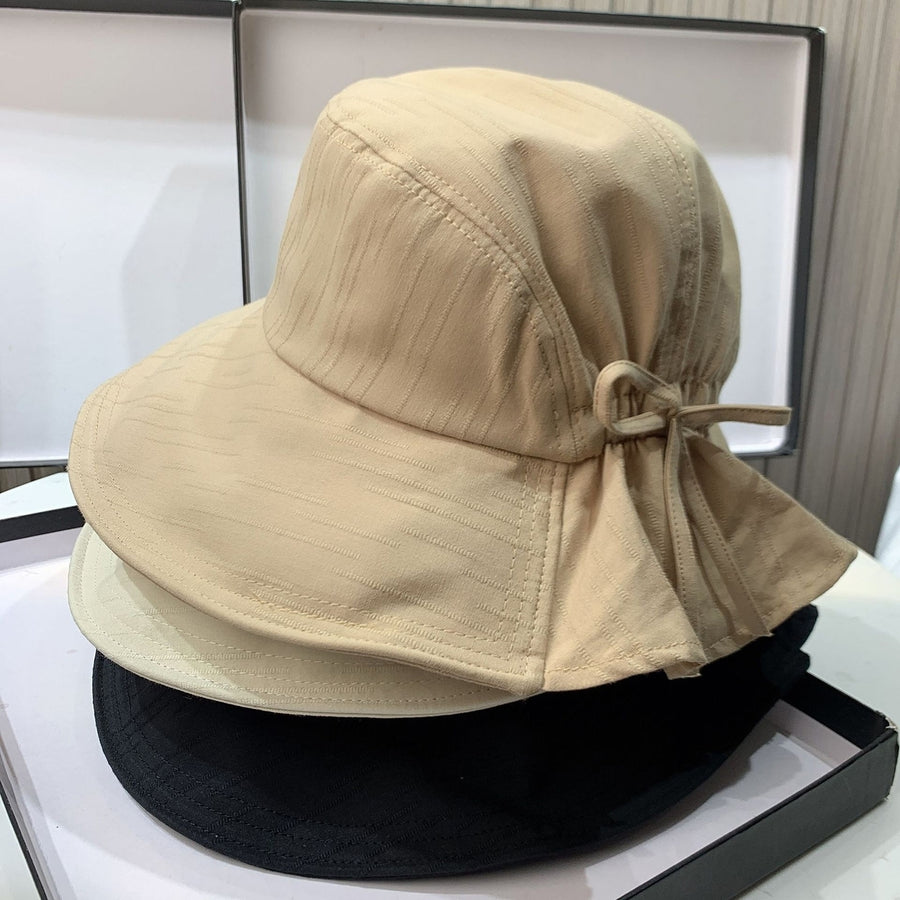 Women Fisherman Hat Japanese Style Anti-UV Drawstring Adjustable Head Circumstance Sun Hat Daily Headwear Image 1
