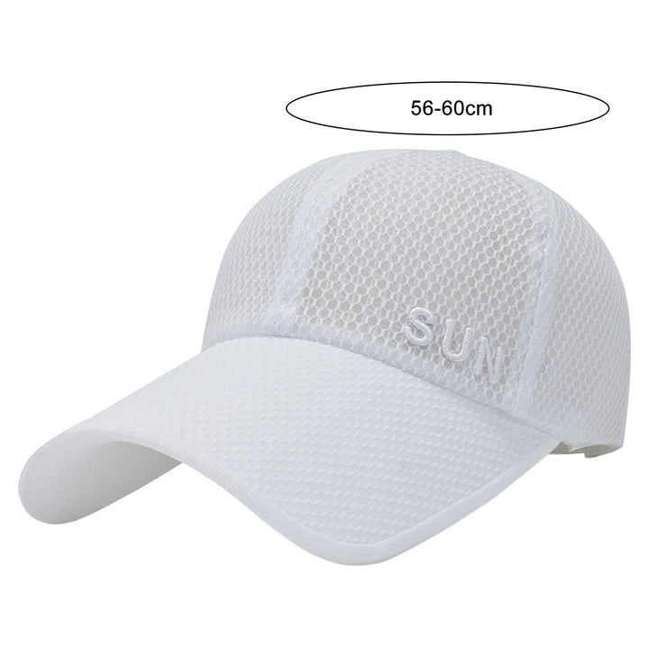 Baseball Cap Buckle Closure Sun Protection Breathable Solid Color Outdoor Hat for Women Image 6