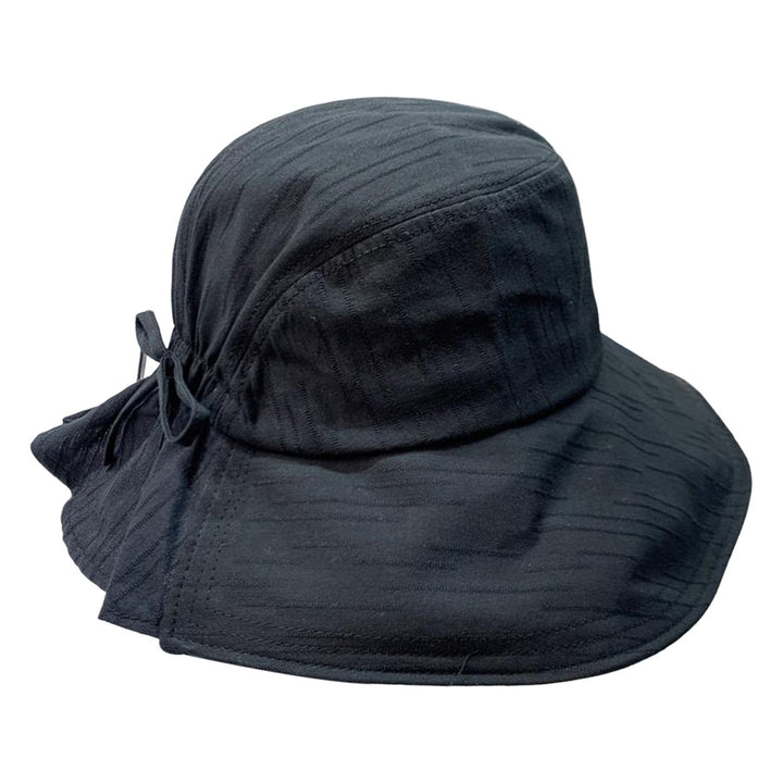 Women Fisherman Hat Japanese Style Anti-UV Drawstring Adjustable Head Circumstance Sun Hat Daily Headwear Image 1