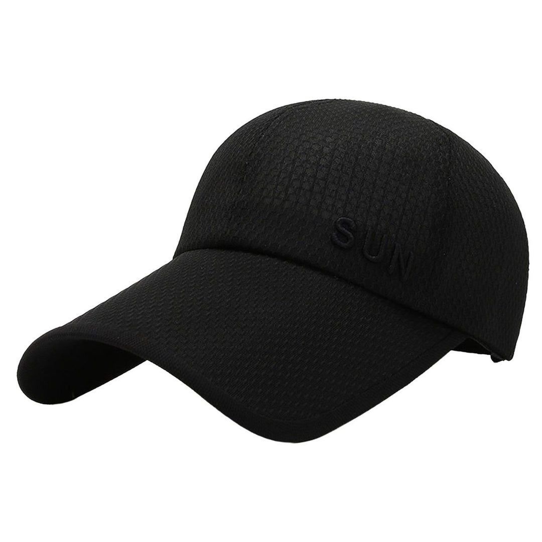 Baseball Cap Buckle Closure Sun Protection Breathable Solid Color Outdoor Hat for Women Image 8