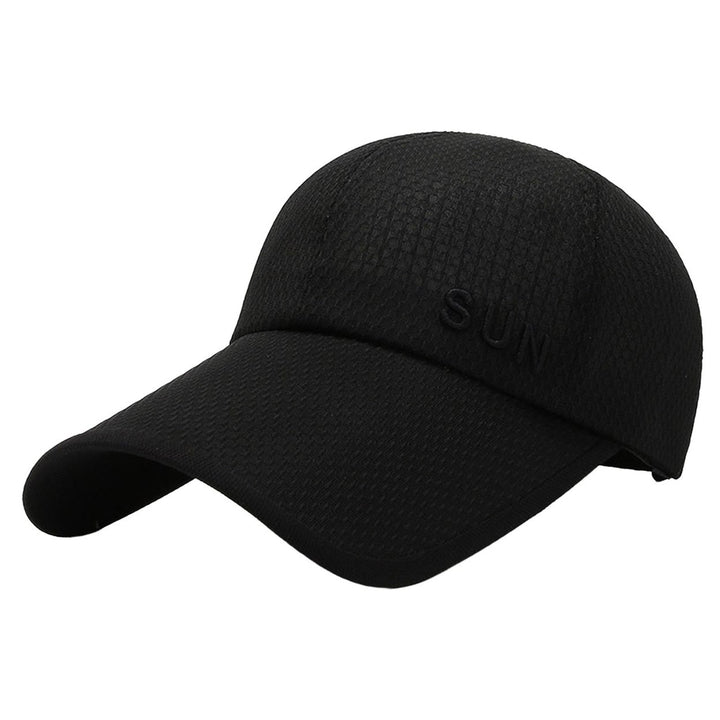 Baseball Cap Buckle Closure Sun Protection Breathable Solid Color Outdoor Hat for Women Image 1