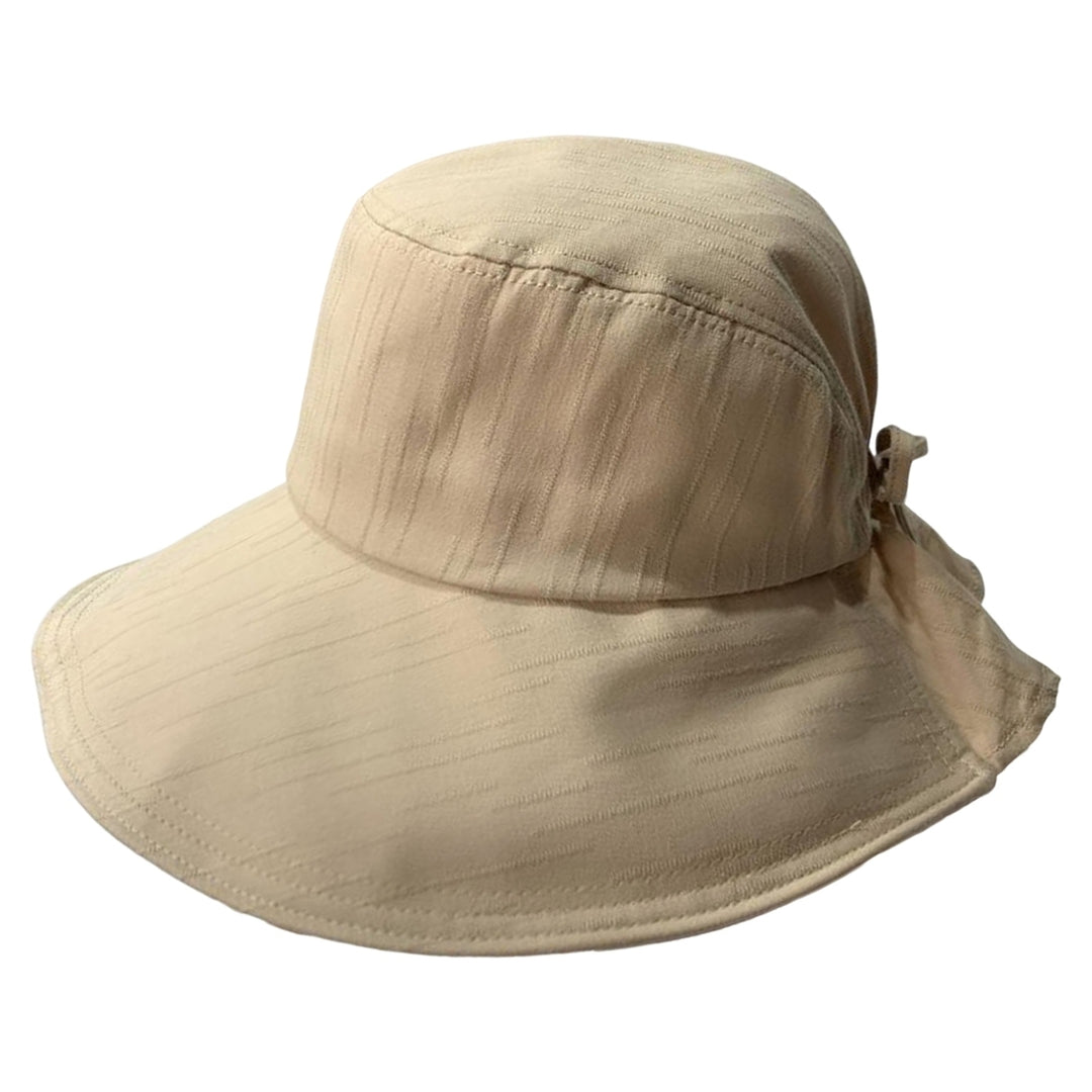 Women Fisherman Hat Japanese Style Anti-UV Drawstring Adjustable Head Circumstance Sun Hat Daily Headwear Image 4