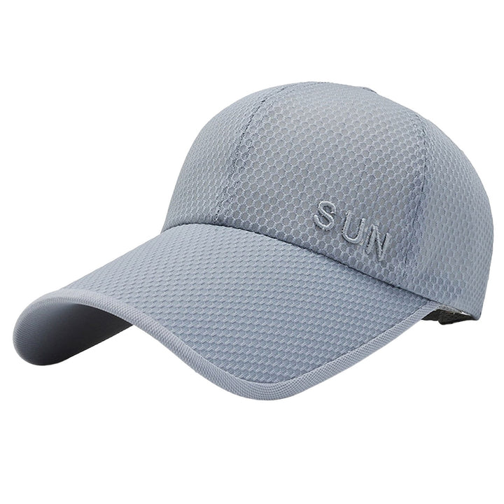 Baseball Cap Buckle Closure Sun Protection Breathable Solid Color Outdoor Hat for Women Image 9