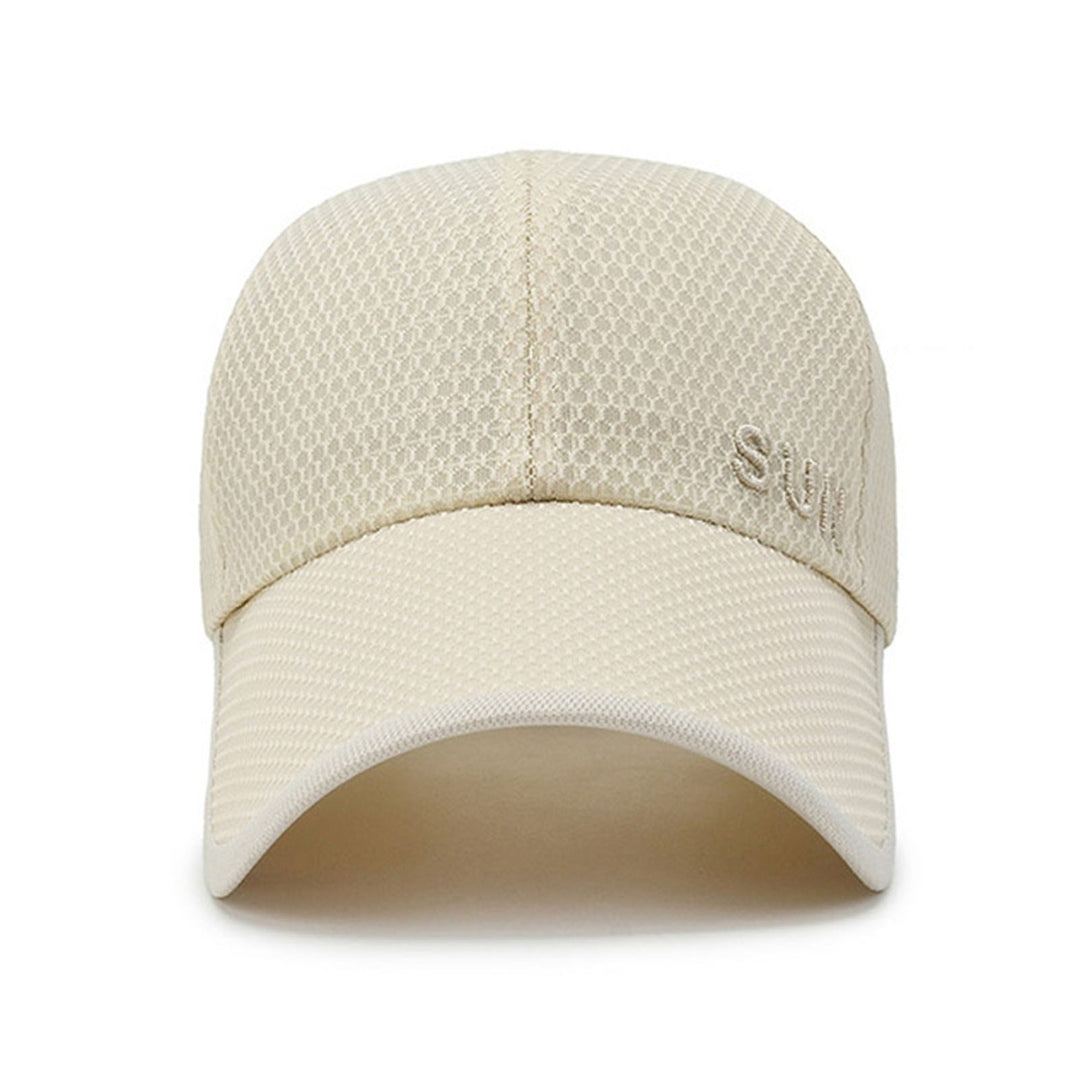 Baseball Cap Buckle Closure Sun Protection Breathable Solid Color Outdoor Hat for Women Image 11