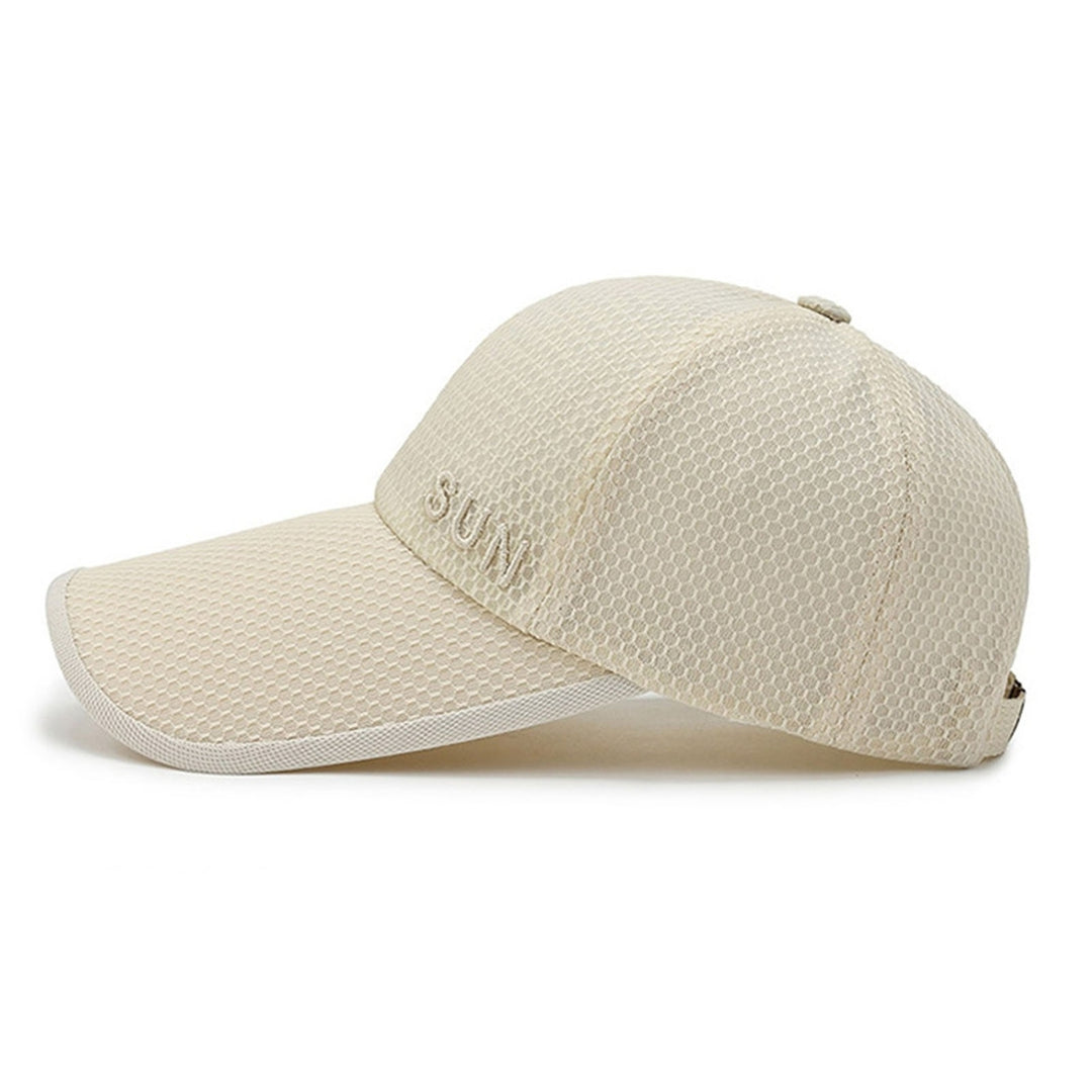 Baseball Cap Buckle Closure Sun Protection Breathable Solid Color Outdoor Hat for Women Image 12