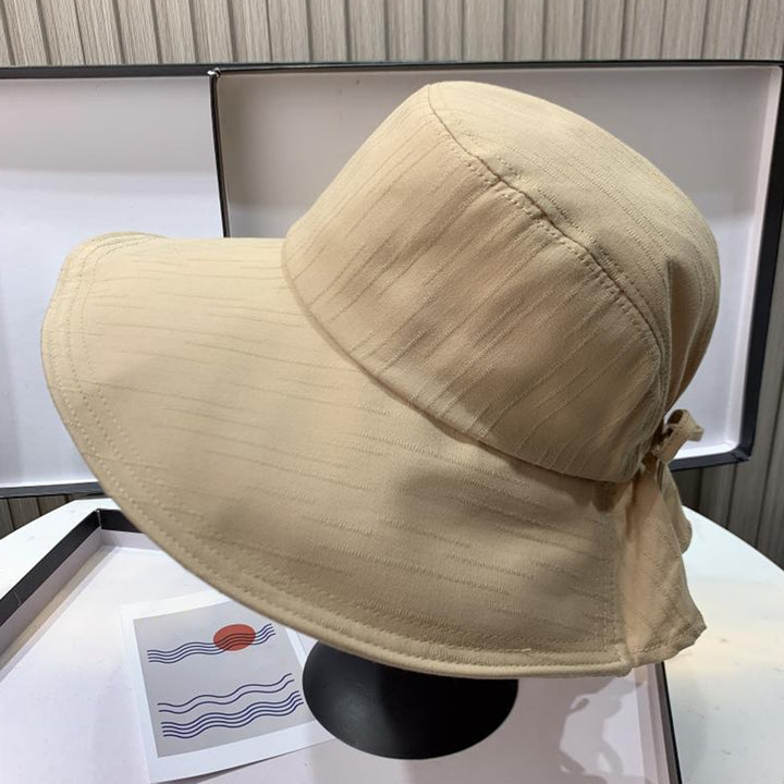 Women Fisherman Hat Japanese Style Anti-UV Drawstring Adjustable Head Circumstance Sun Hat Daily Headwear Image 9