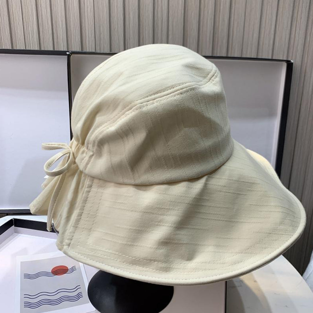 Women Fisherman Hat Japanese Style Anti-UV Drawstring Adjustable Head Circumstance Sun Hat Daily Headwear Image 10