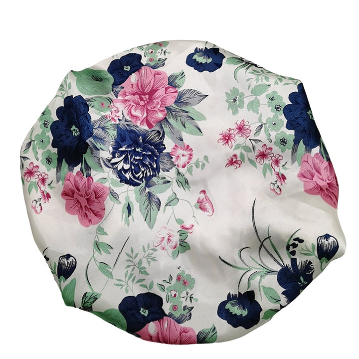 Hair Bonnet Lightweight Smooth Surface Bathing Colorful Print Bohemia Sleep Cap Beauty Hat Image 3