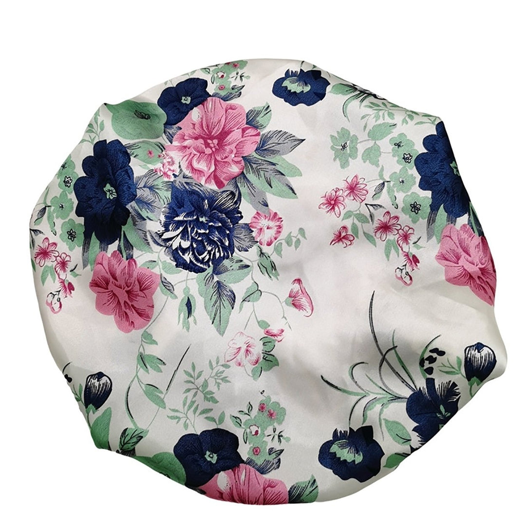 Hair Bonnet Lightweight Smooth Surface Bathing Colorful Print Bohemia Sleep Cap Beauty Hat Image 1