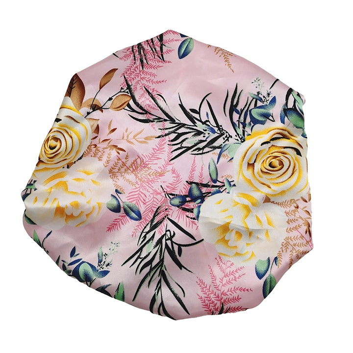 Hair Bonnet Lightweight Smooth Surface Bathing Colorful Print Bohemia Sleep Cap Beauty Hat Image 4