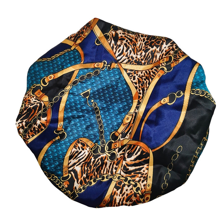 Hair Bonnet Lightweight Smooth Surface Bathing Colorful Print Bohemia Sleep Cap Beauty Hat Image 7