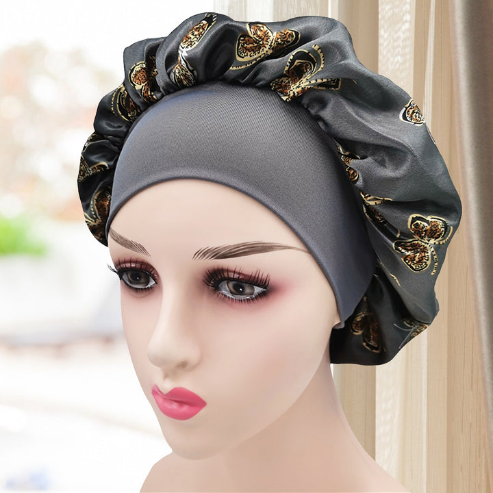 Hair Bonnet Lightweight Smooth Surface Bathing Colorful Print Bohemia Sleep Cap Beauty Hat Image 9