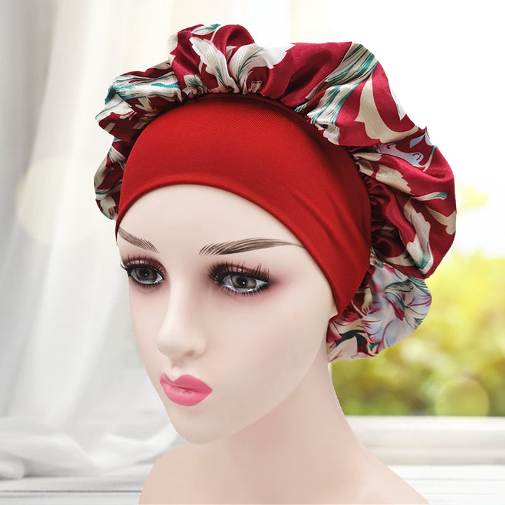 Hair Bonnet Lightweight Smooth Surface Bathing Colorful Print Bohemia Sleep Cap Beauty Hat Image 10