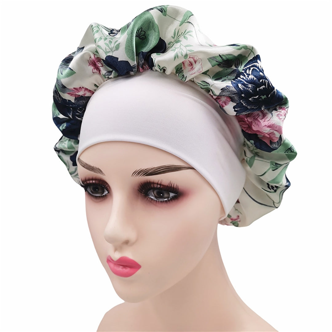 Hair Bonnet Lightweight Smooth Surface Bathing Colorful Print Bohemia Sleep Cap Beauty Hat Image 11