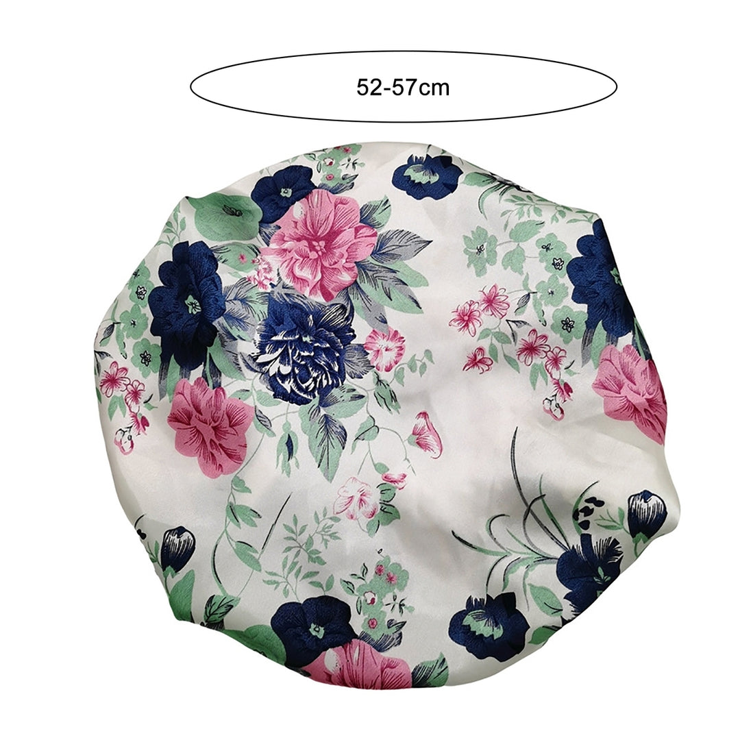 Hair Bonnet Lightweight Smooth Surface Bathing Colorful Print Bohemia Sleep Cap Beauty Hat Image 12