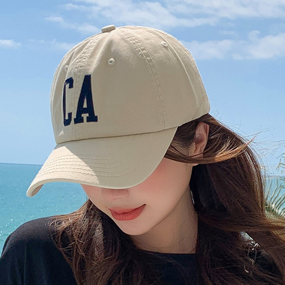 Baseball Cap Letter Embroidery Adjustable Men Unisex Sun Protection Women Hat for Sport Image 12