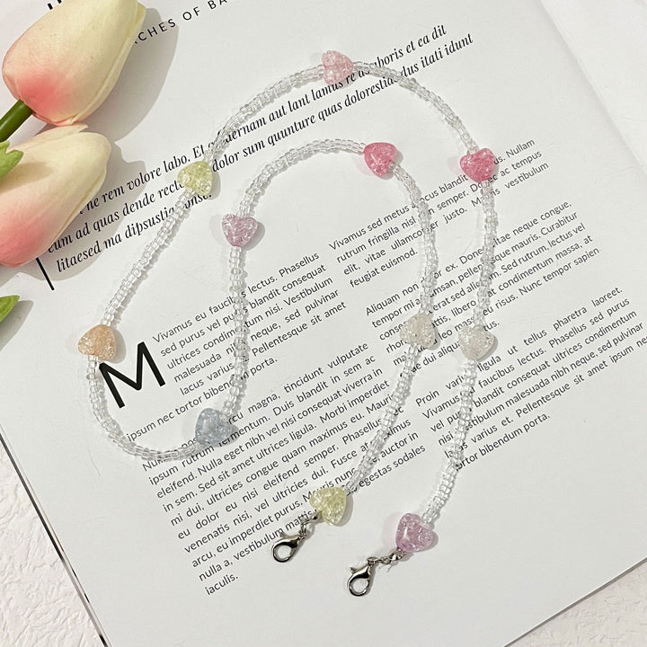 Glasses Chain Sweet Colors Refreshing Anti-lost Transparent Heart Shape Sun Glasses Chain Girl Supply Image 10