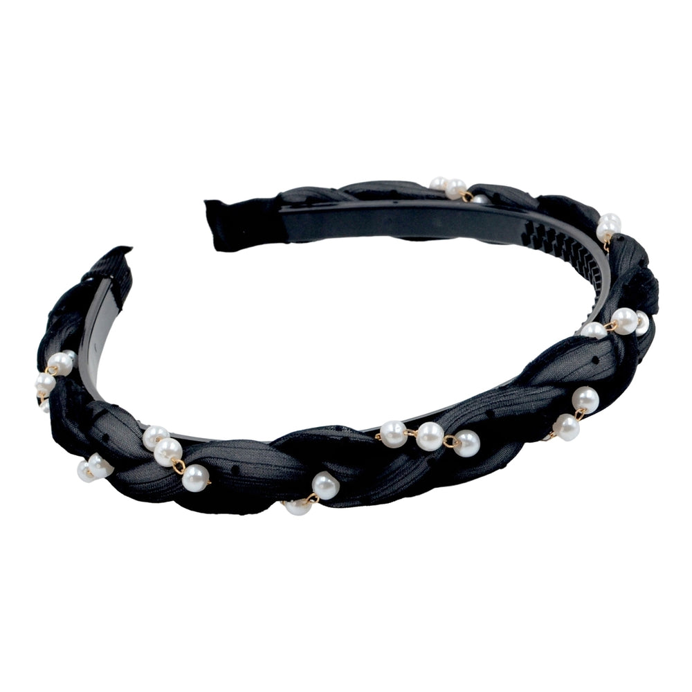 Sweet Headband Exquisite Wear-resistant with Toothed Braided Dot Print Hair Hoop Hair Accessories Image 2
