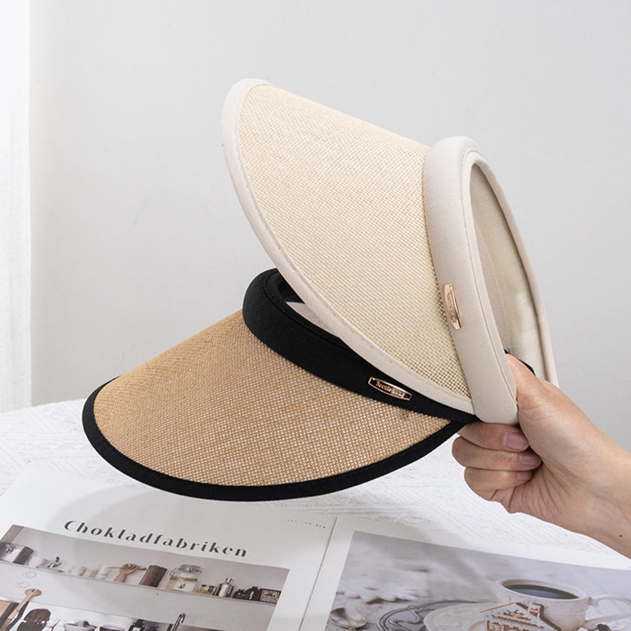 Empty Top Sun Hat Sun-proof Straw Anti-UV Female Visor Caps Women Accessories Image 1