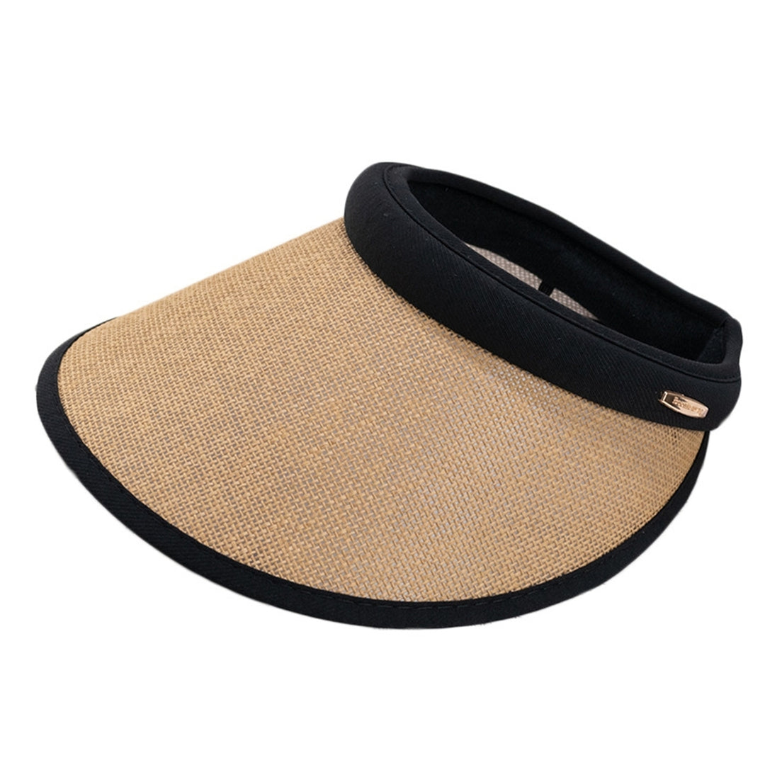 Empty Top Sun Hat Sun-proof Straw Anti-UV Female Visor Caps Women Accessories Image 3