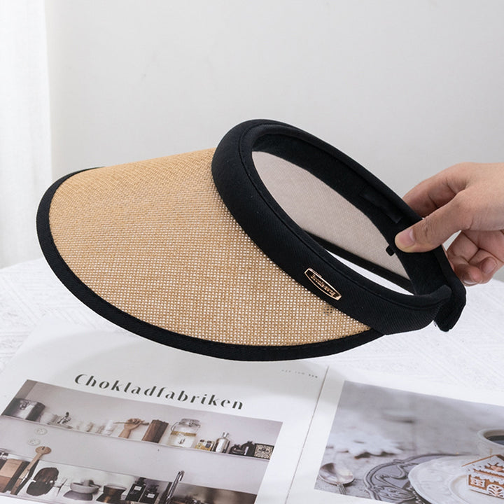 Empty Top Sun Hat Sun-proof Straw Anti-UV Female Visor Caps Women Accessories Image 9