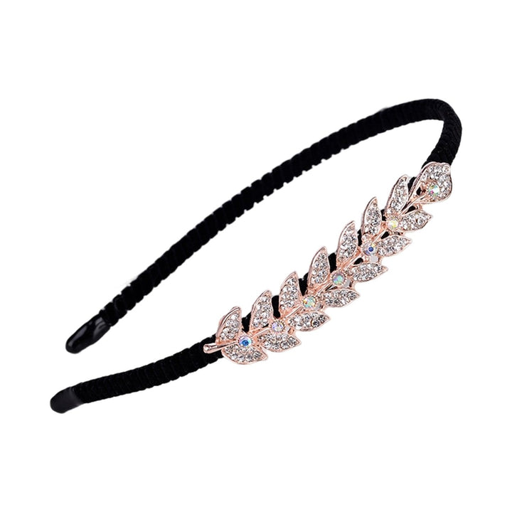 Woman Headband Elegant Style Non Slip Headwear Hair Hoop Band Flower Rhinestone Headdress Hair Accessories Image 1