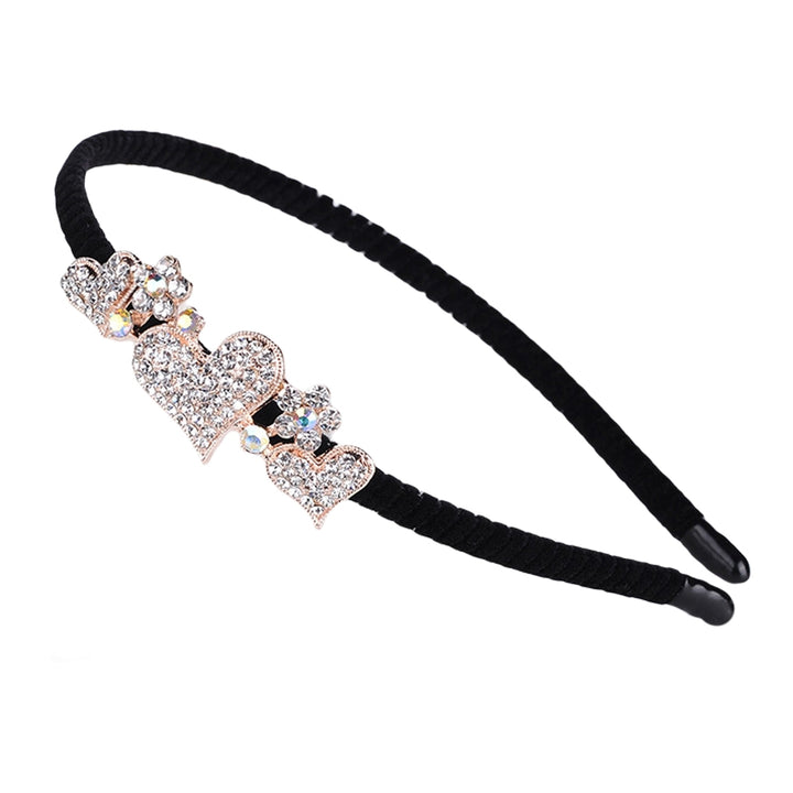 Woman Headband Elegant Style Non Slip Headwear Hair Hoop Band Flower Rhinestone Headdress Hair Accessories Image 10