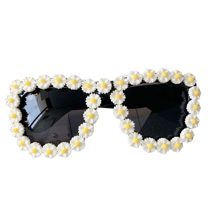 Round Sunglasses Anti-UV Long Service Life Resin Flower Round Sun Glasses for Outdoor Image 6