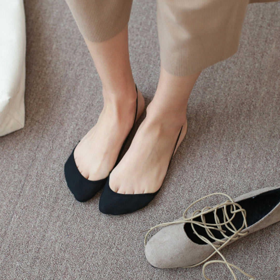 1 Pair Invisible Socks Solid Color Super Soft Cotton High Elasticity Anti-slip High Heel Sock Daily Wear Socks Image 6