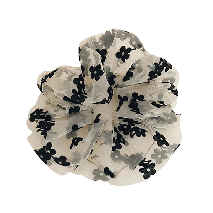 Hair Band Exquisite Lovely Lace Dot Chiffon Scrunchies Floral Hair Accessories for Party Image 1