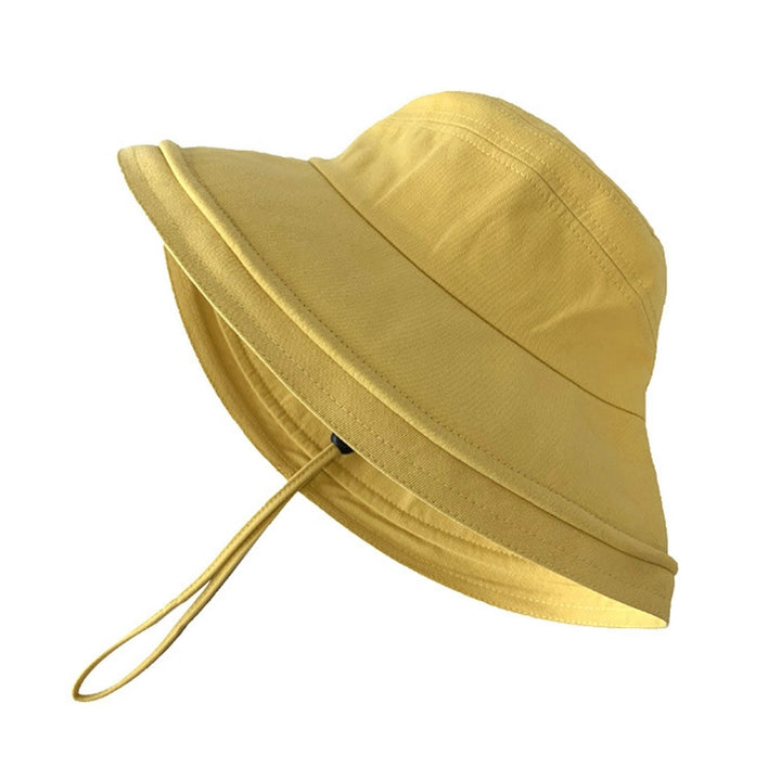 Sun Hat Breathable All-match One Size Women Sun Protection Fisherman Beach Hat for Daily Wear Image 4