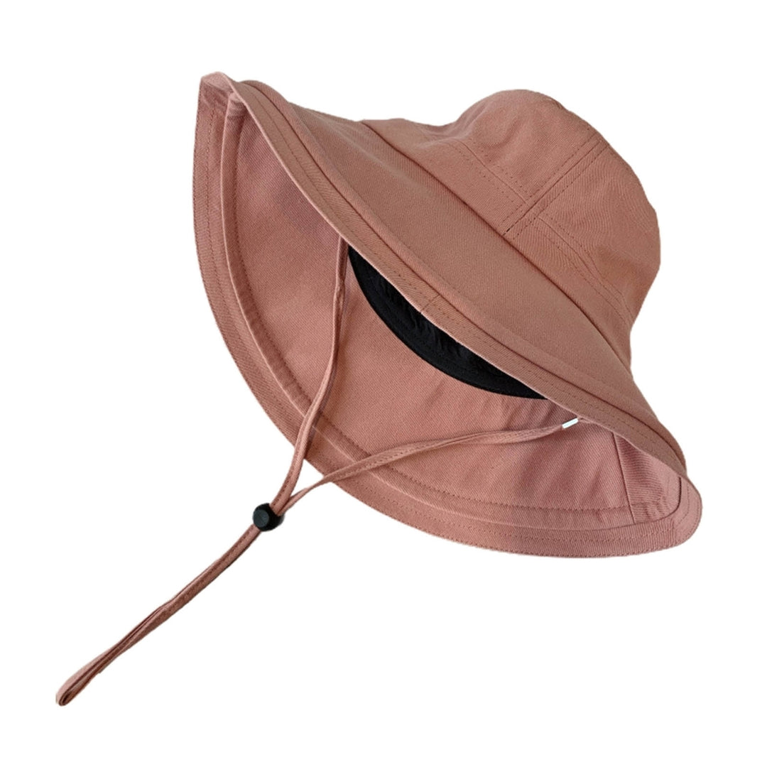 Sun Hat Breathable All-match One Size Women Sun Protection Fisherman Beach Hat for Daily Wear Image 4