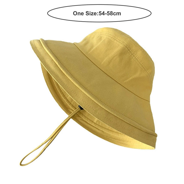 Sun Hat Breathable All-match One Size Women Sun Protection Fisherman Beach Hat for Daily Wear Image 12